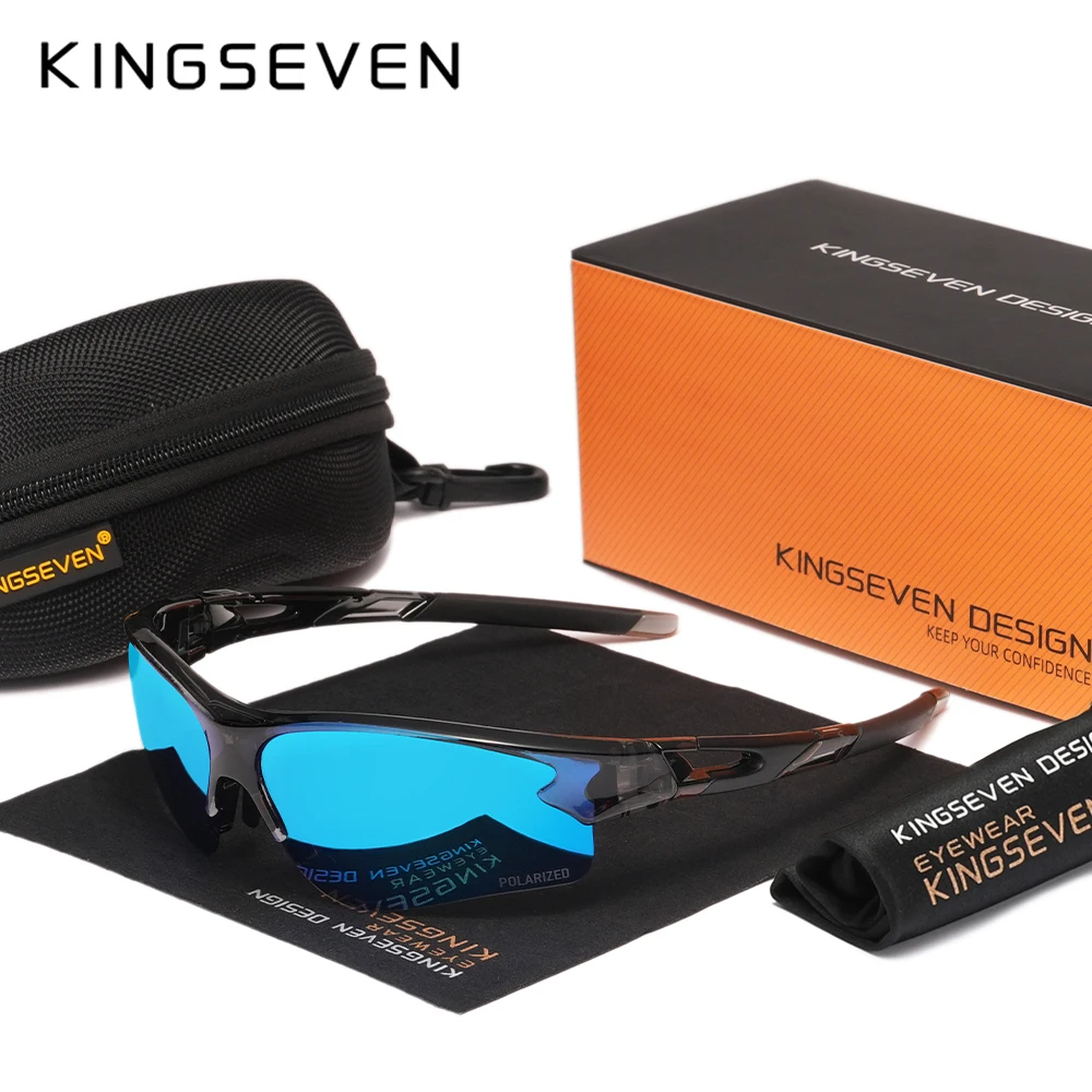KINGSEVEN-Lunettes de soleil de cyclisme de sport pour hommes, lunettes de vélo de route, lunettes de protection d'équitation de montagne, lunettes de soleil VTT 1