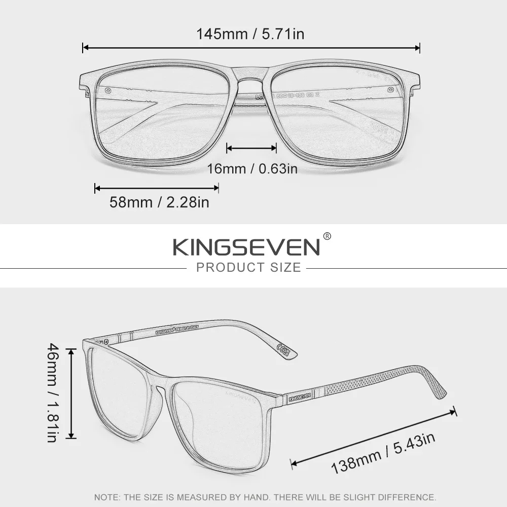 KINGSEVEN mode polarisé hommes femmes lunettes de soleil UV400 protéger Casaul Rectangle lunettes de pêche conduite classique lunettes extérieures 4