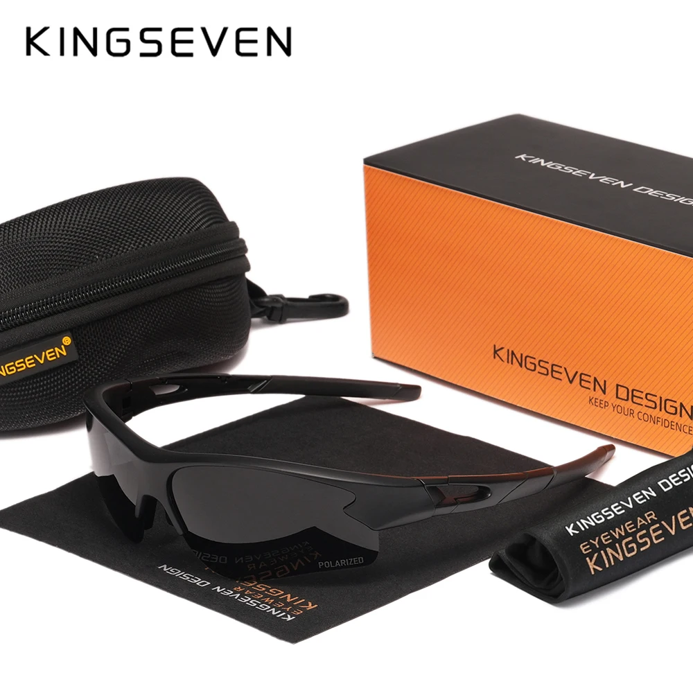 KINGSEVEN-Lunettes de soleil de cyclisme de sport pour hommes, lunettes de vélo de route, lunettes de protection d'équitation de montagne, lunettes de soleil VTT 3