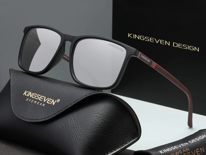 KINGSEVEN mode polarisé hommes femmes lunettes de soleil UV400 protéger Casaul Rectangle lunettes de pêche conduite classique lunettes extérieures 1