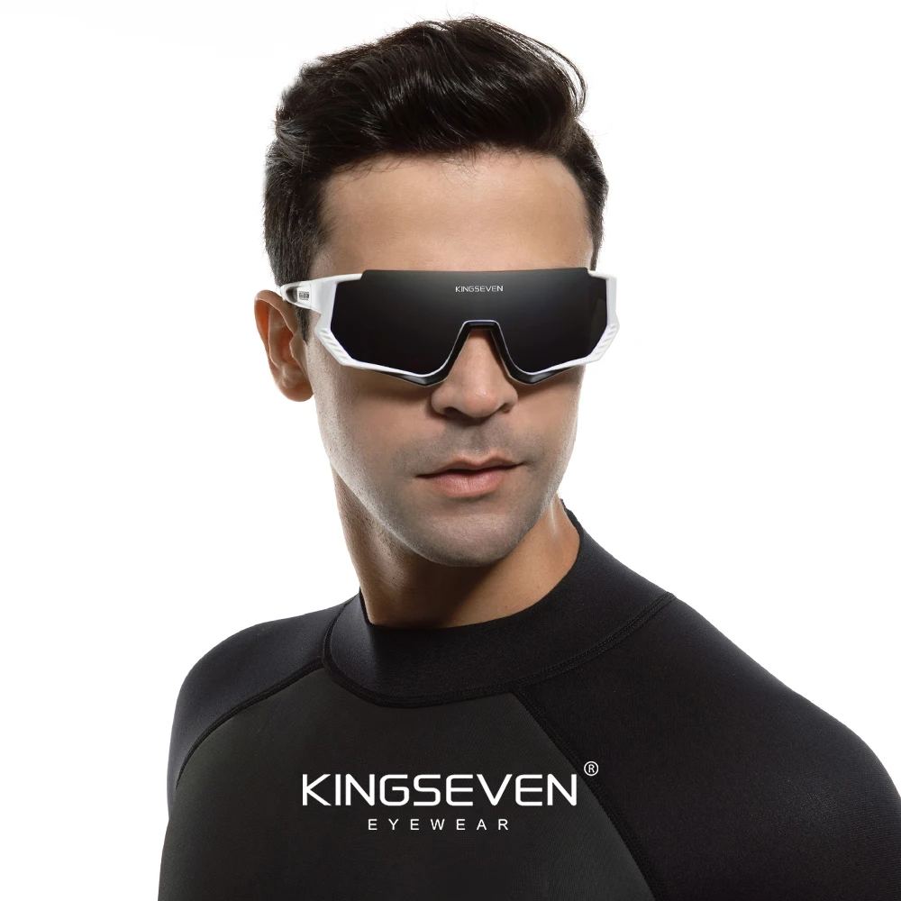 KINGSEVEN lunettes de soleil de cyclisme hommes femmes vtt lunettes de vélo UV400 lunettes de Protection de pêche polarisées lunettes de vélo photochromiques 3