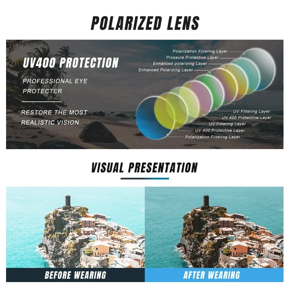Lunettes de soleil KINGSEVEN pour l'extérieur, UV400, rembourrées, anti-UV, unisexes, lunettes de sport, lunettes de protection pour la moto 5
