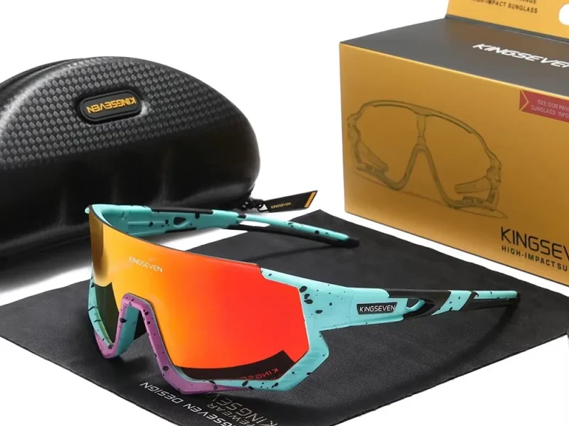 KINGSEVEN Nouveau Vélo lunettes de Soleil Hommes Sport Femmes Vtt Vélo Lunettes UV400 Polarisées Pêche Protection 1