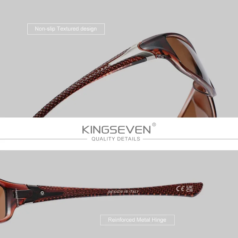 Lunettes de soleil KINGSEVEN pour l'extérieur, UV400, rembourrées, anti-UV, unisexes, lunettes de sport, lunettes de protection pour la moto 3